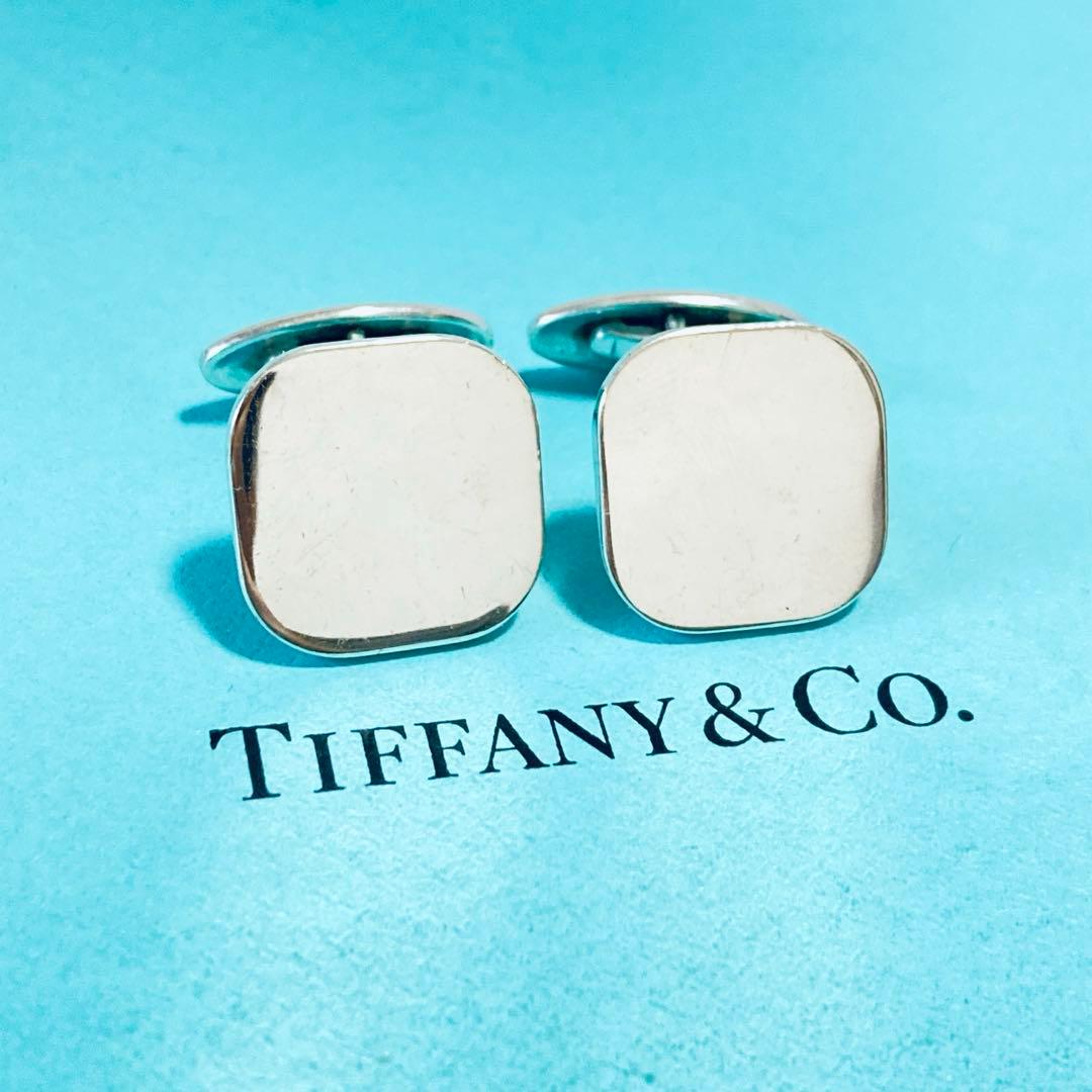 TIFFANY スクエア カフス 鏡面 ヴィンテージ シルバー S259055
