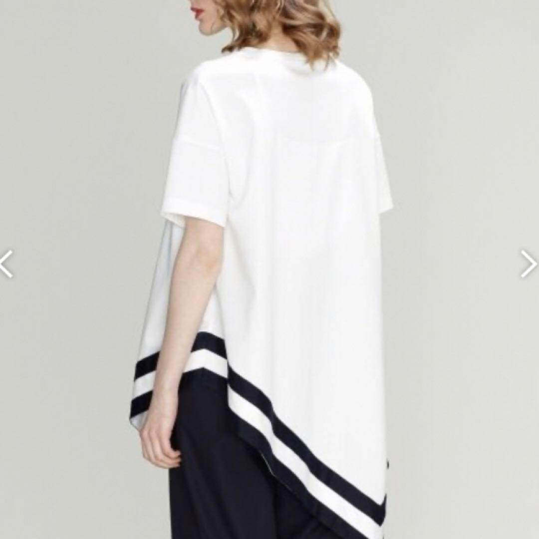 Grace continentalアシンメトリックヘム 半袖Tシャツ