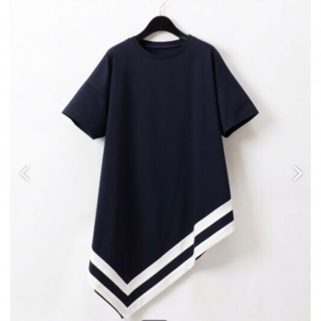 Grace continentalアシンメトリックヘム 半袖Tシャツ