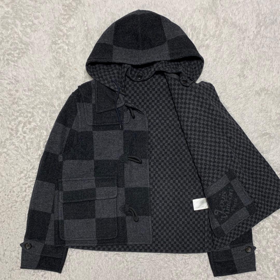 希少サイズ 54 ルイヴィトン ×NIGO ジャイアントダミエ　ダッフルコート