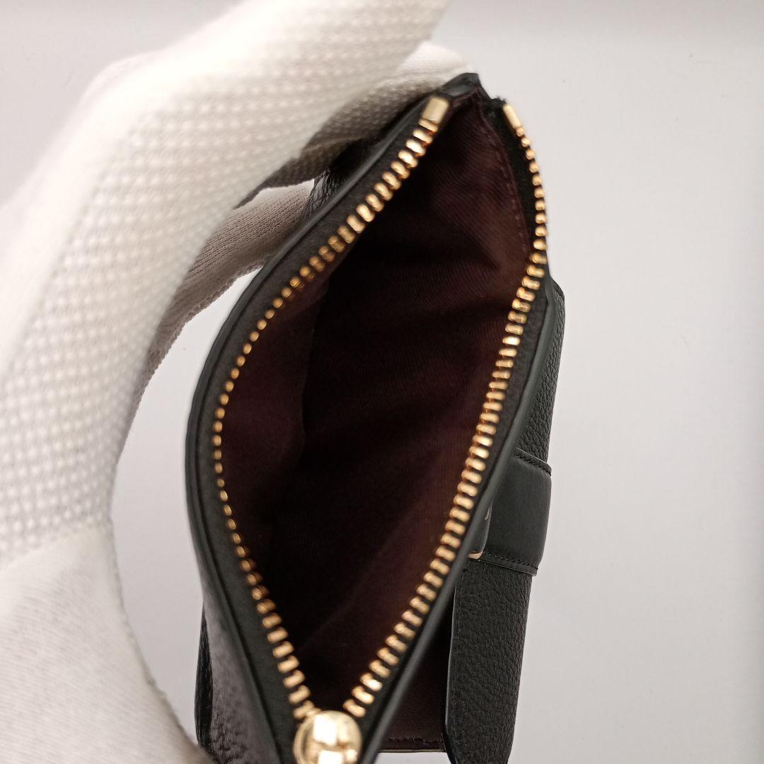 COACH コーチ 二つ折り財布 ブラック ウォレット ゴールド金具