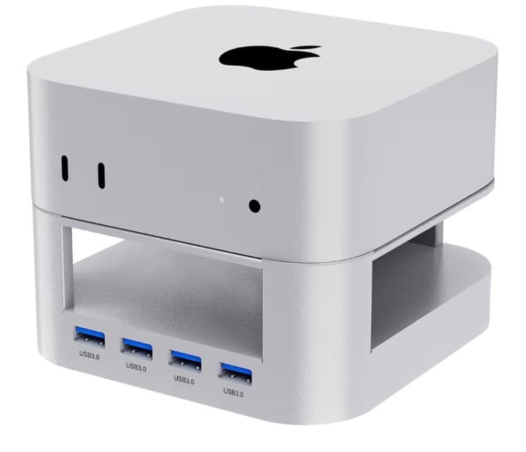 Apple Mac mini M4 16G 256GB　外付SSD1テラ置台