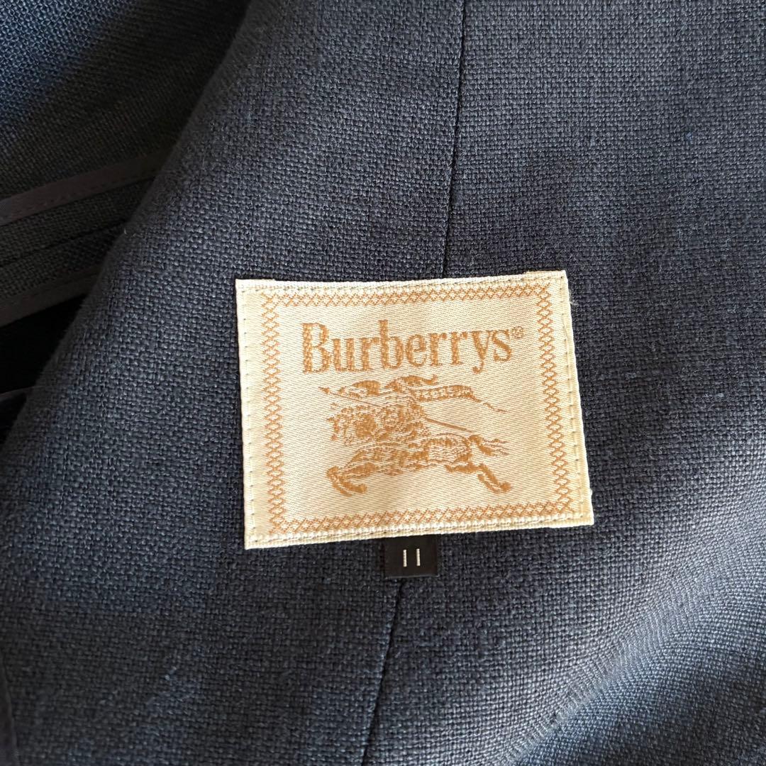 専用 Burberrys リネン100% ダブル テーラードジャケット 11号