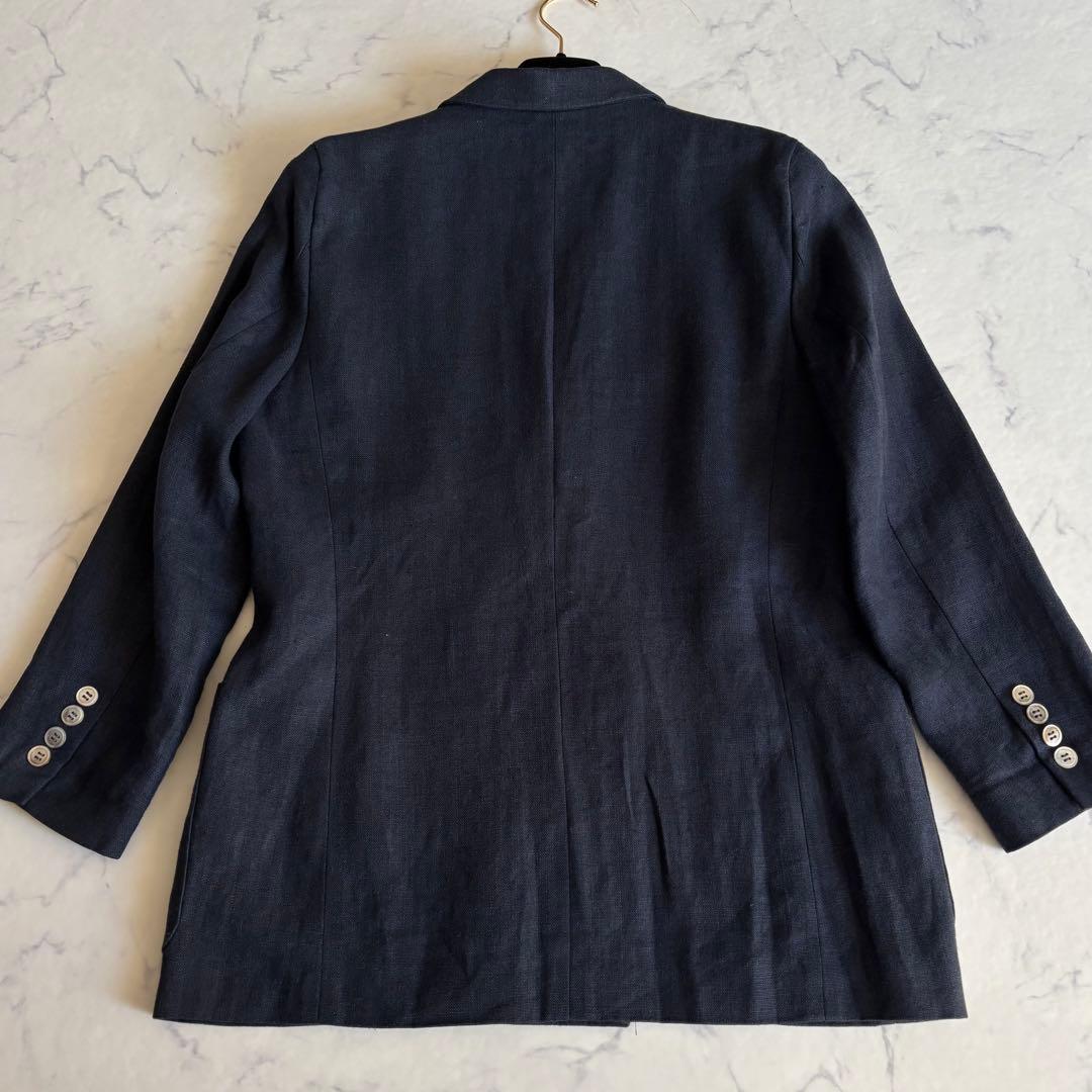 専用 Burberrys リネン100% ダブル テーラードジャケット 11号