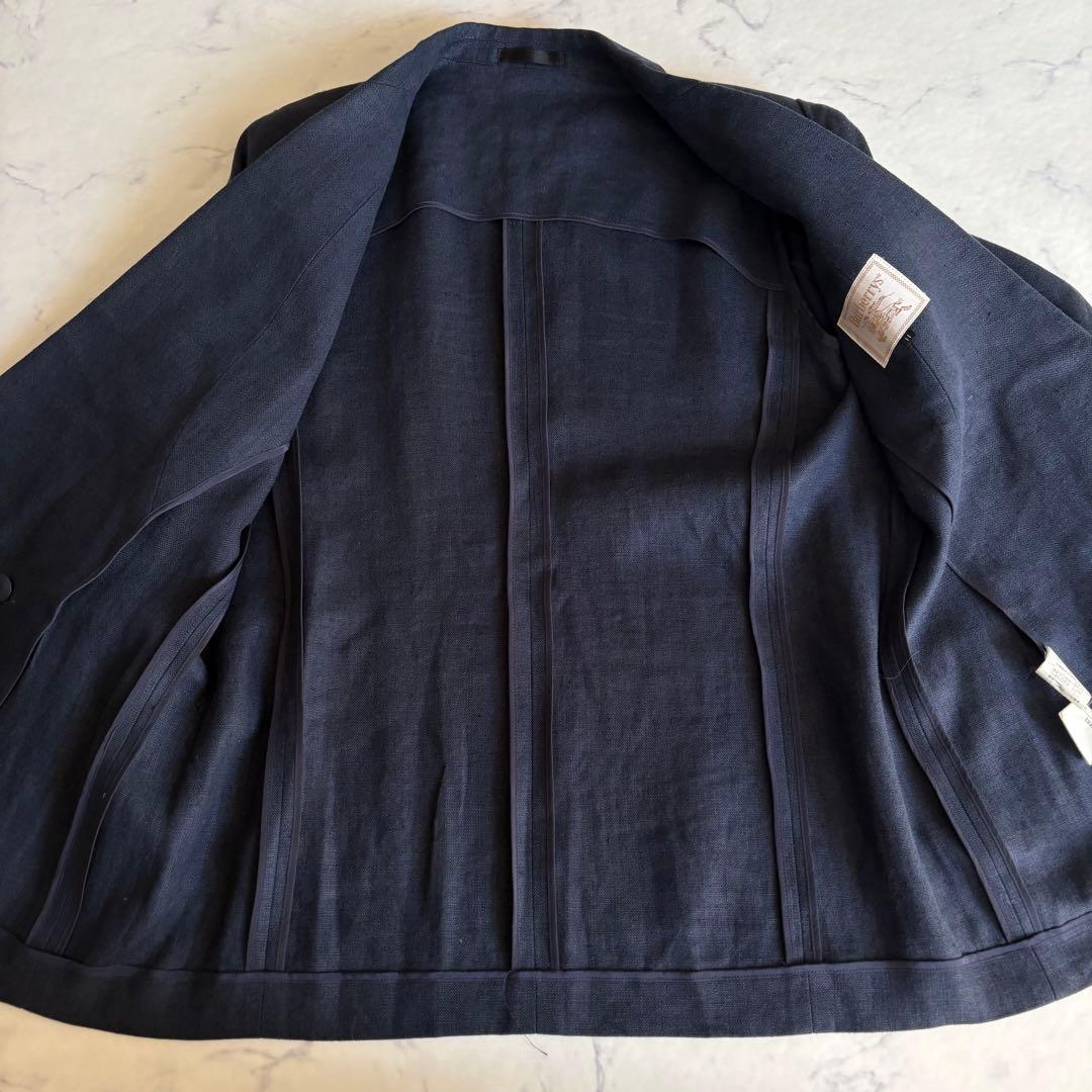 専用 Burberrys リネン100% ダブル テーラードジャケット 11号