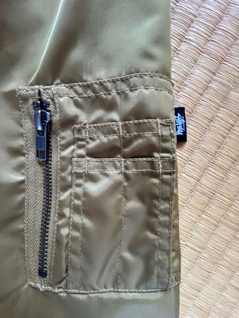 [美品]STUSSY ストゥーシー ミリタリージャケット　ゴールド　Sサイズ