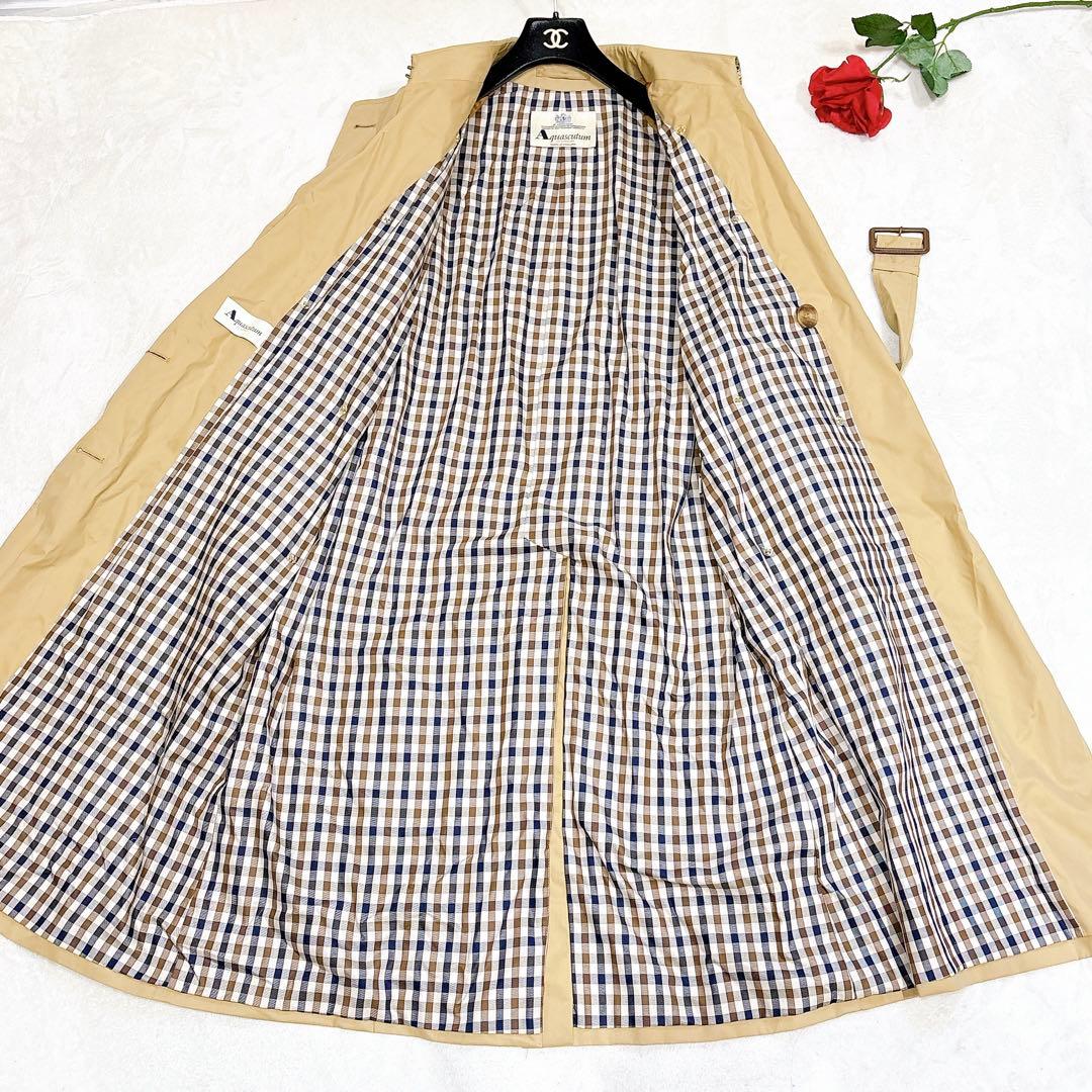 新品同様✨　アクアスキュータム　トレンチコート ベージュ　ロング　XL