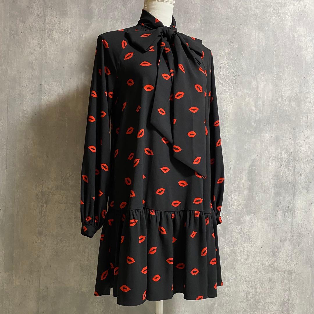 kate spade NEW YORK キス タイネック シフト ドレス XS