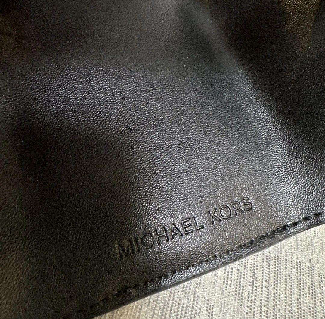 新品未使用マイケルコース三つ折り財布ブラックレザーレディースメンズ送料無料