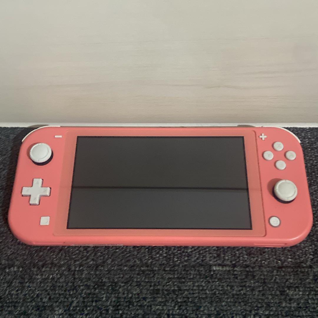 Nintendo Switch Lite 本体 箱付き 充電器 コーラル ピンク