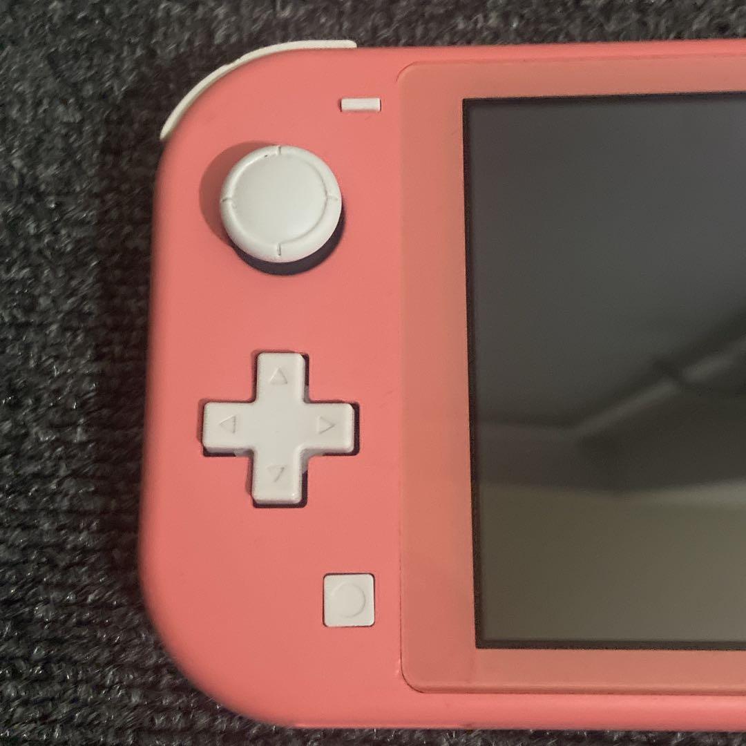 Nintendo Switch Lite 本体 箱付き 充電器 コーラル ピンク