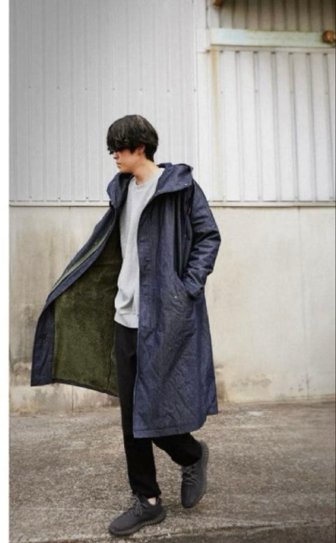 定価¥16,500＊完売品＊antiqua裏ボアデニムコートフード付き パーカー
