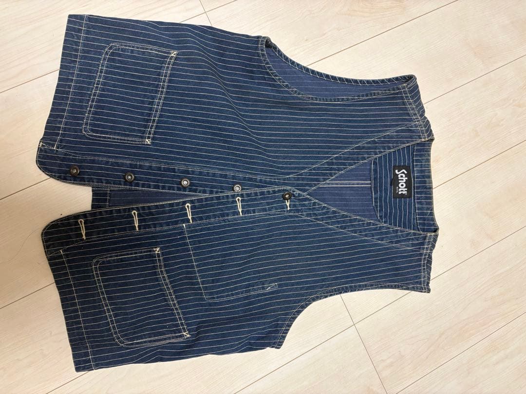 Schott ストライプ デニム ハーフパンツ　セット