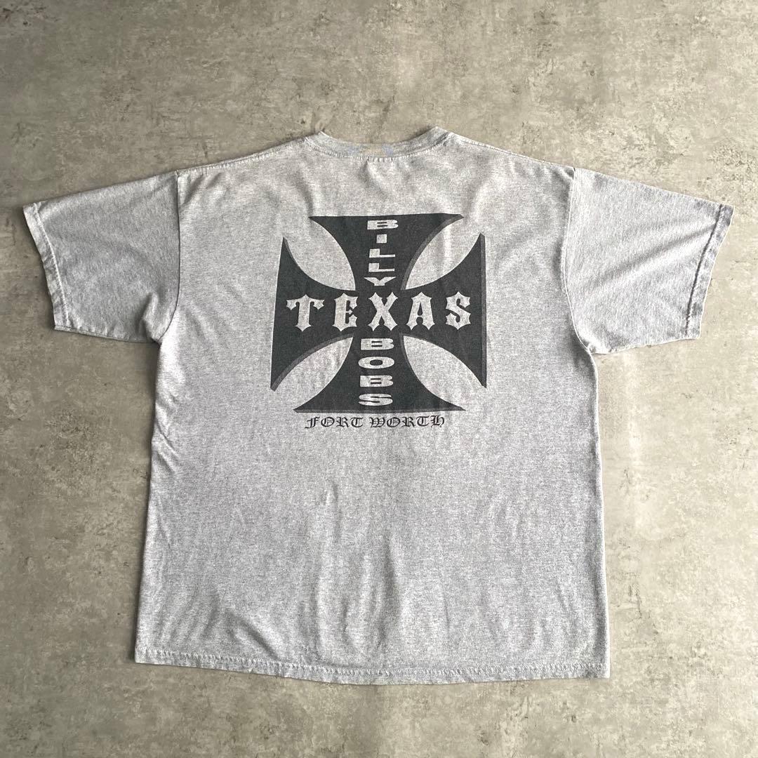00s BILLY BOBS TEXAS アイアンクロス Tシャツ XL グレー