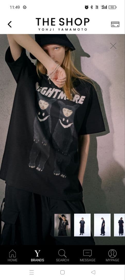 SYTE 2025ssナイトメア Tシャツ ヨウジヤマモト完売品
