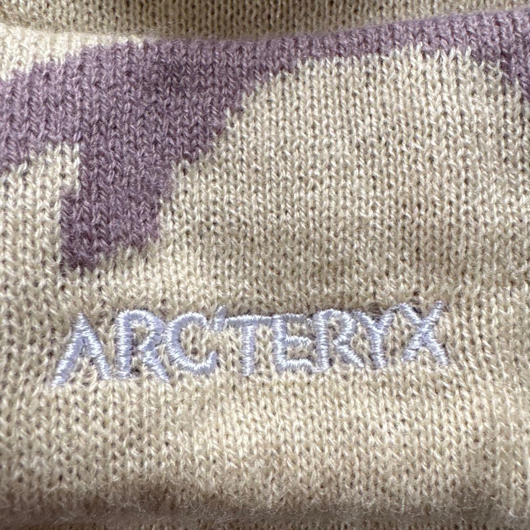 ARC'TERYX ニット帽 ベージュ/パープル
