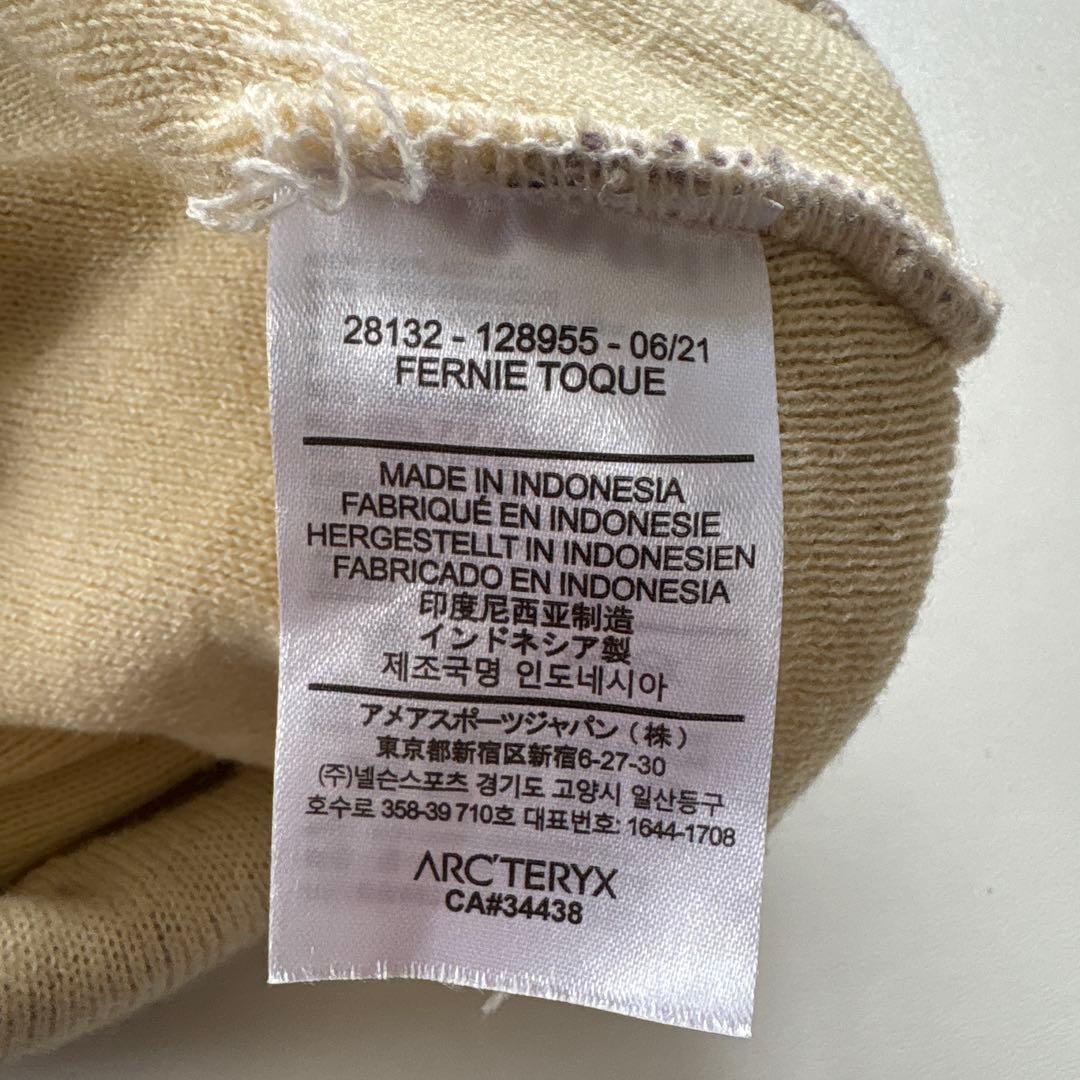 ARC'TERYX ニット帽 ベージュ/パープル