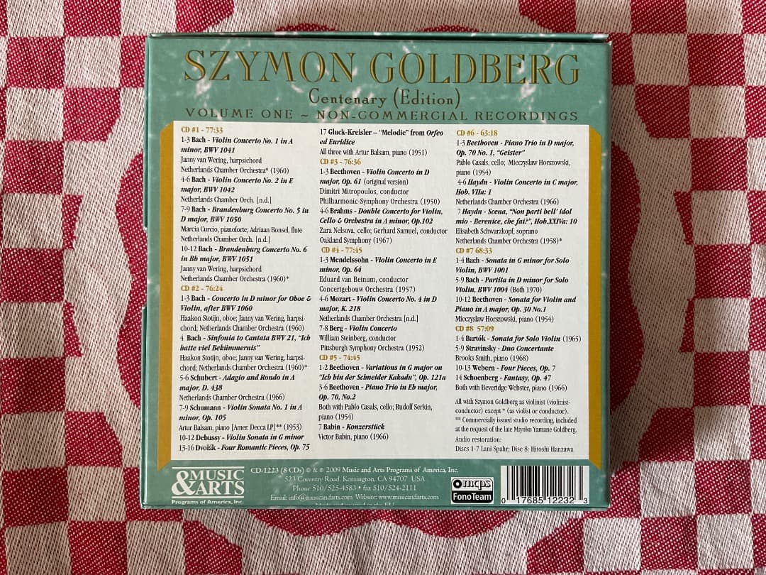 SZYMON GOLDBERG シモン・ゴールドベルク ライブ・放送音源集