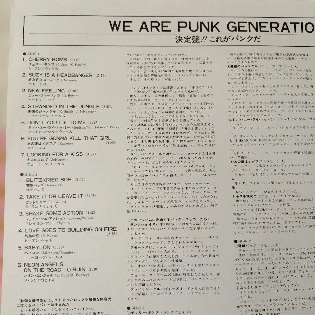 ’77WeArePunkGeneration 決定盤!!これがパンクだLP