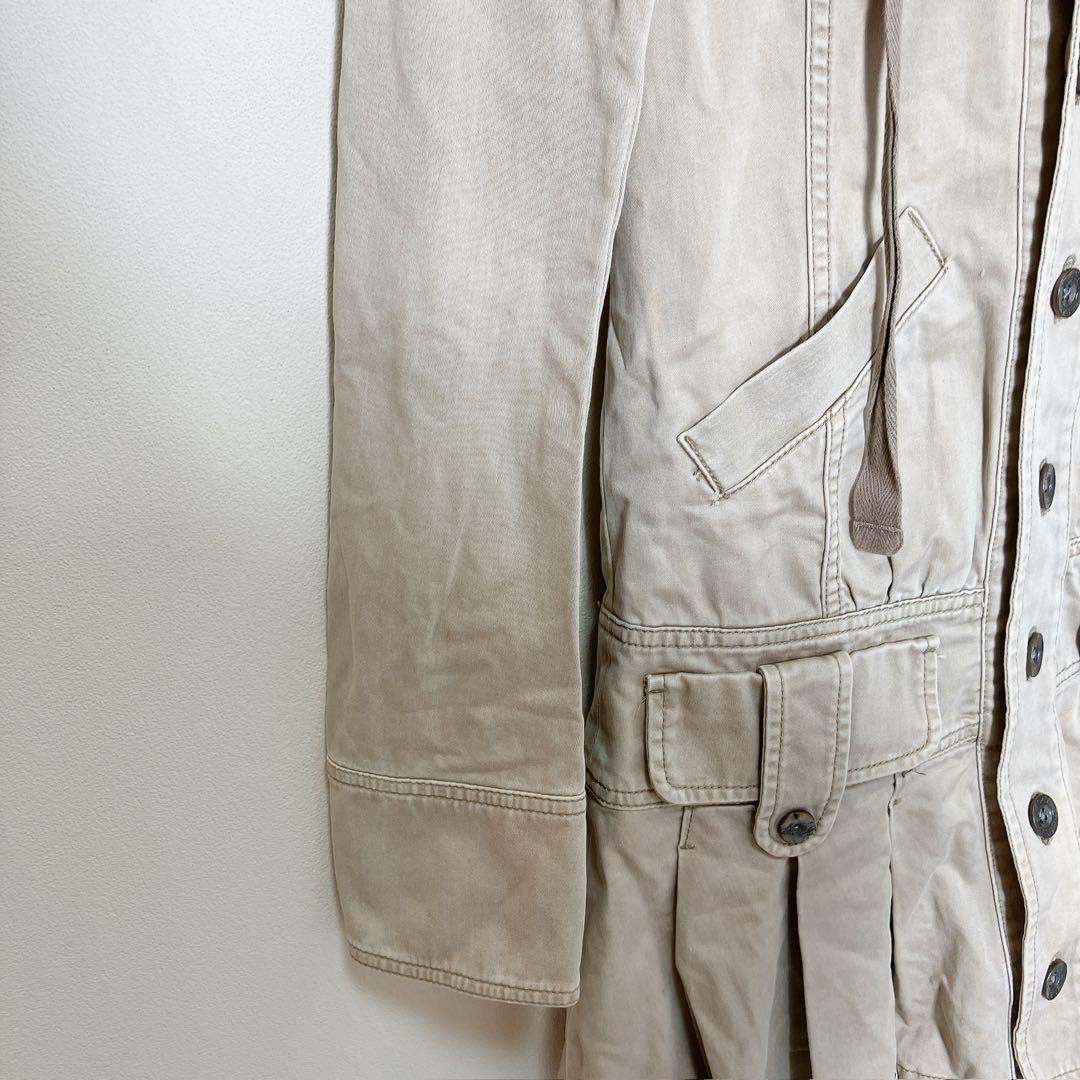 N119−2◯ DIESEL フード付き ミリタリージャケット ベージュ