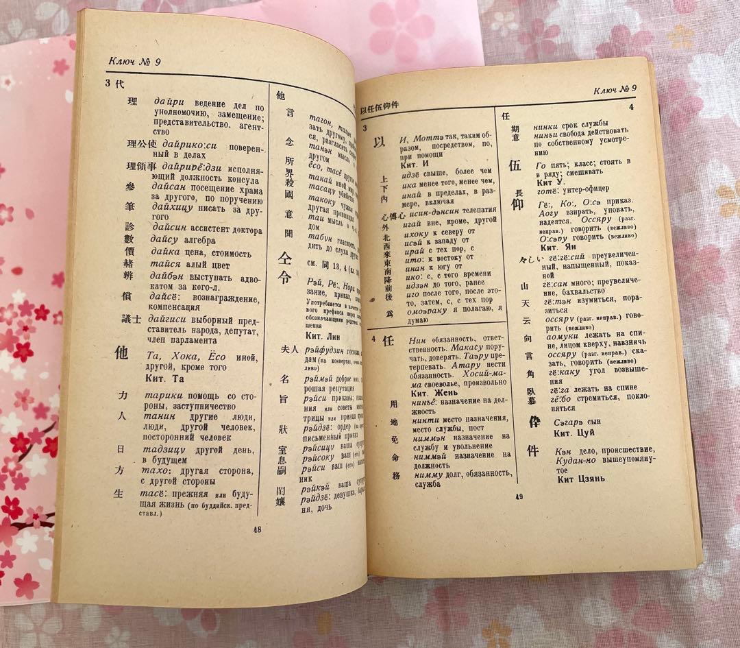 1944年ロシア語 漢字辞典Иероглифический Словарь骨董品