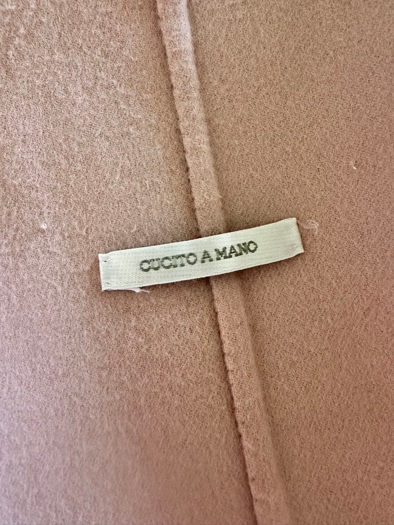 マックスマーラ CUCITO A MANO フード付きピンクロングコート