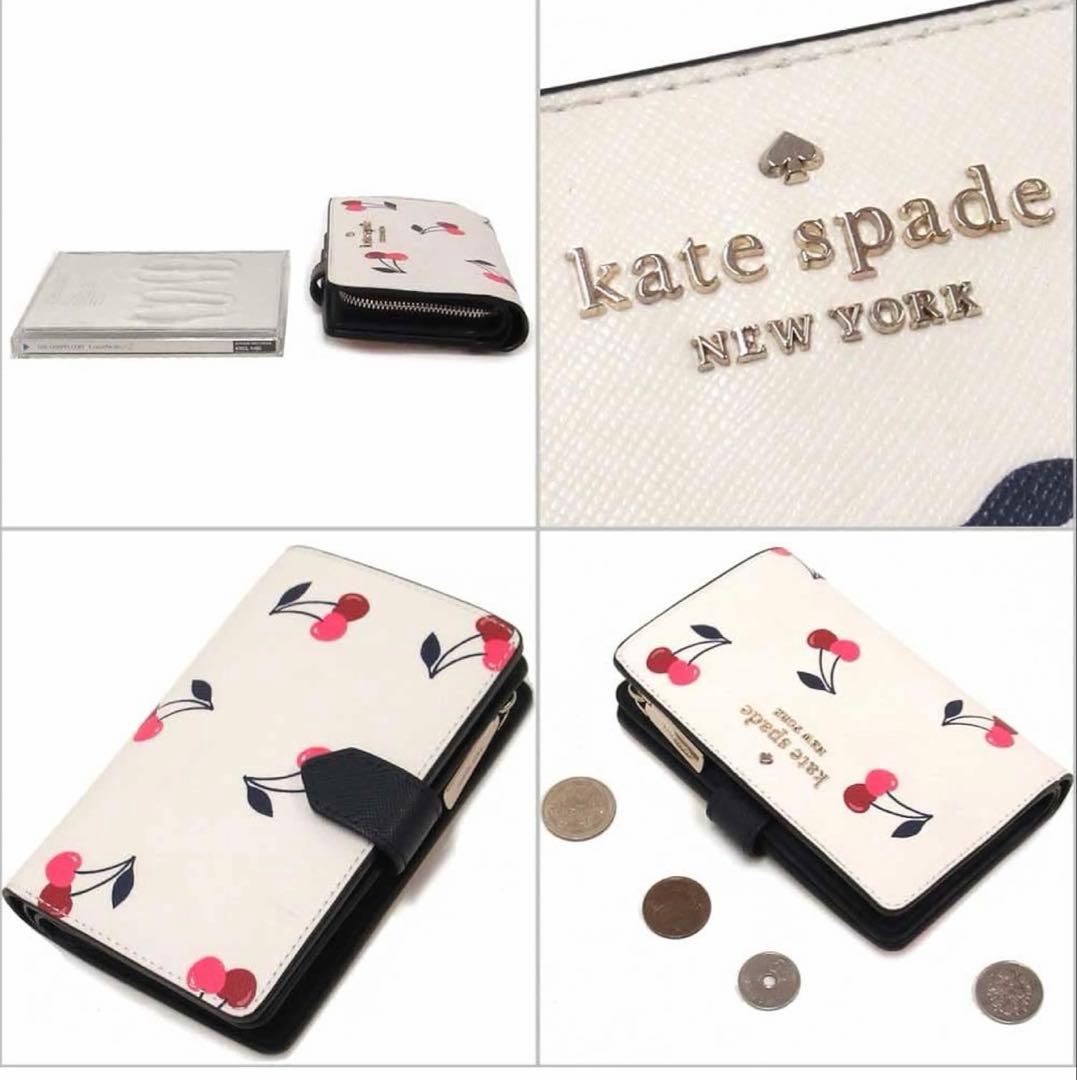 kate spade 新品未使用　チェリー柄　二つ折り財布