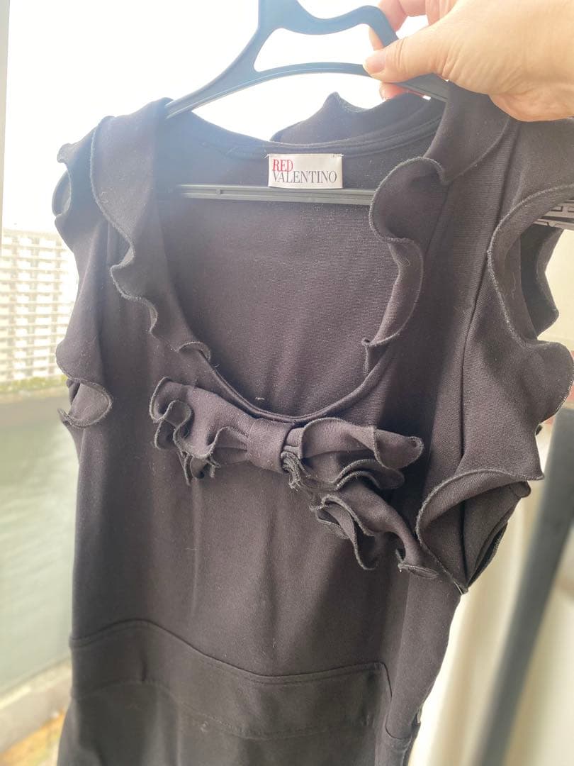 RED VALENTINO 上質ストレッチ 美ラインワンピ M