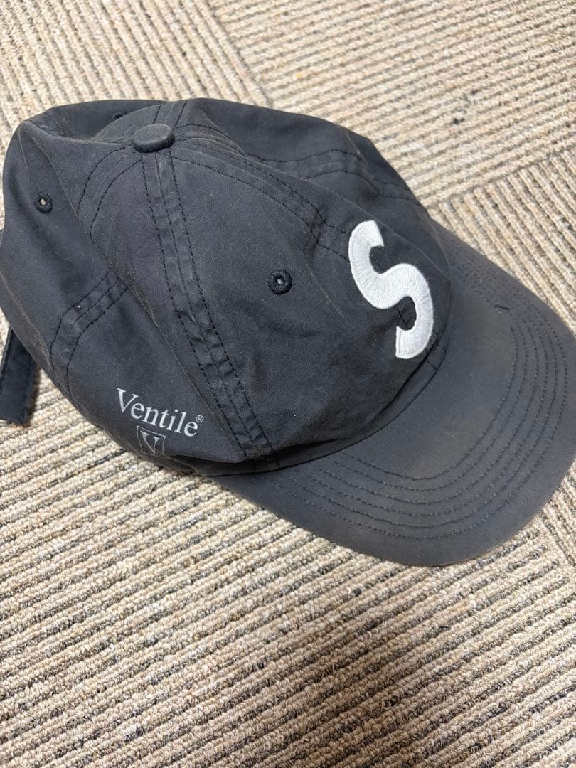 SUPREME 黒 キャップ Ventile素材