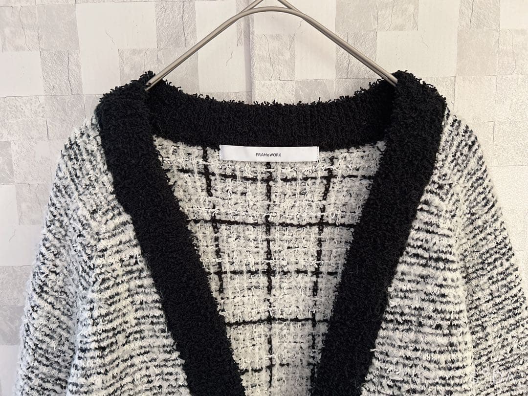 極美品✨FRAMeWORK TWEEDニットカーディガン 金ボタン