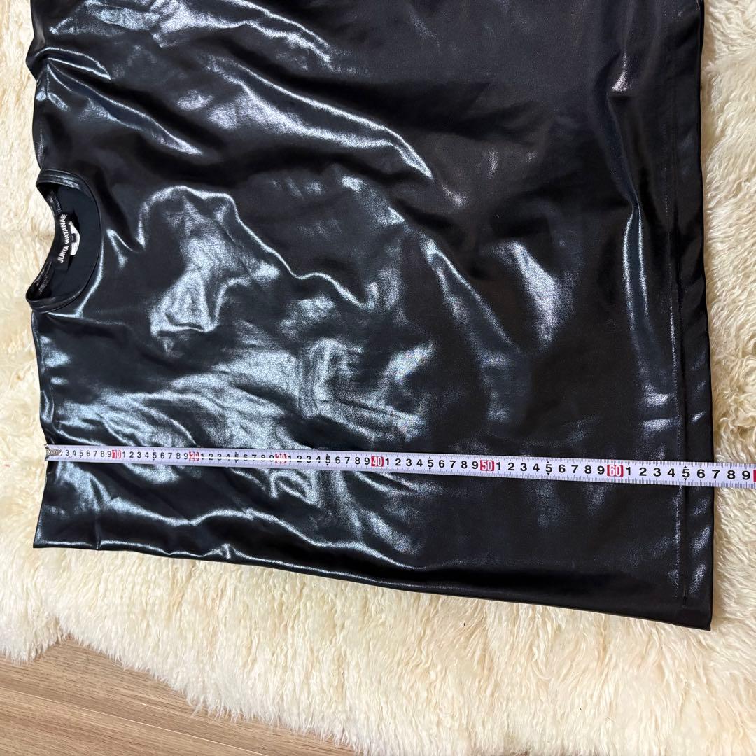 2025SS ジュンヤワタナベ 平面デザイン黒 エステルストレッチ Tシャツ