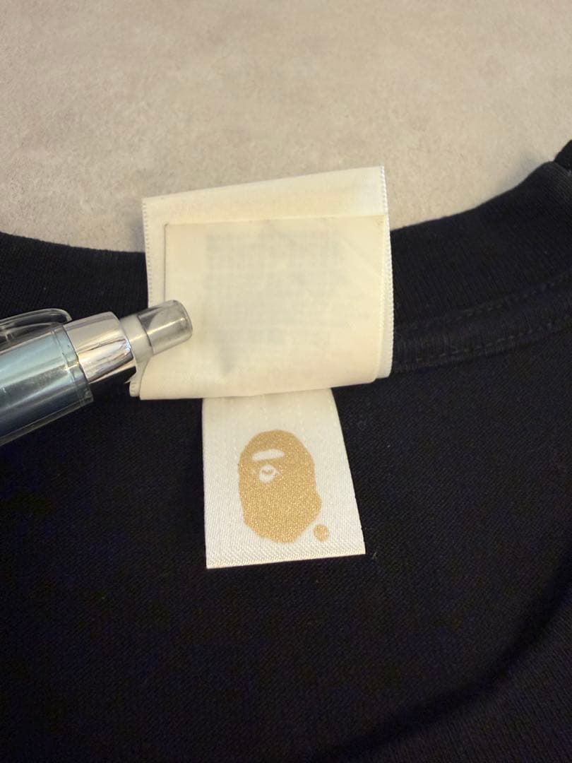 A BATHING APE ブラック　パープル系　Lサイズ　Tシャツ　エイプ