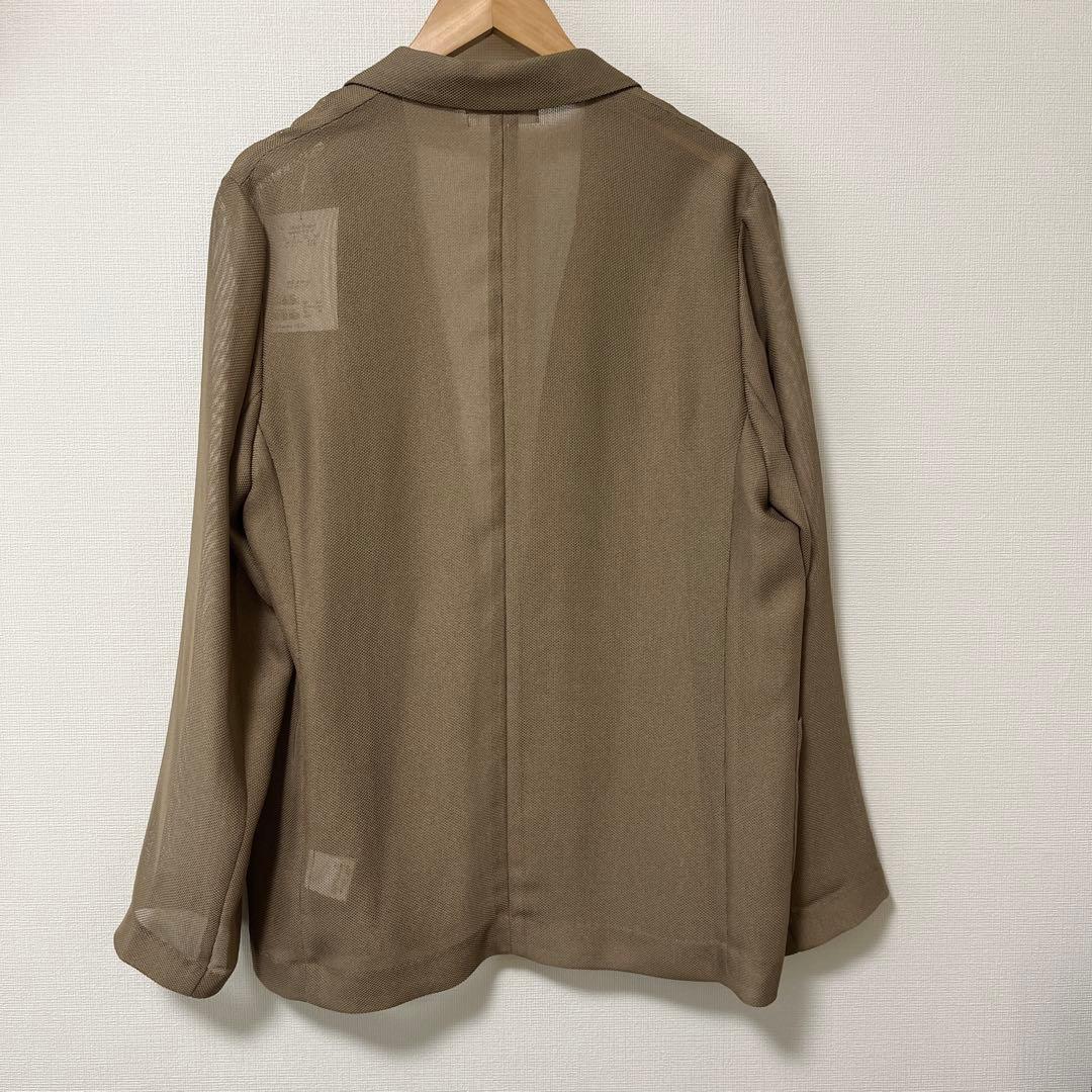 T⭐︎【新品タグ付き】メッシュメタルボタンライトジャケット(モカ)