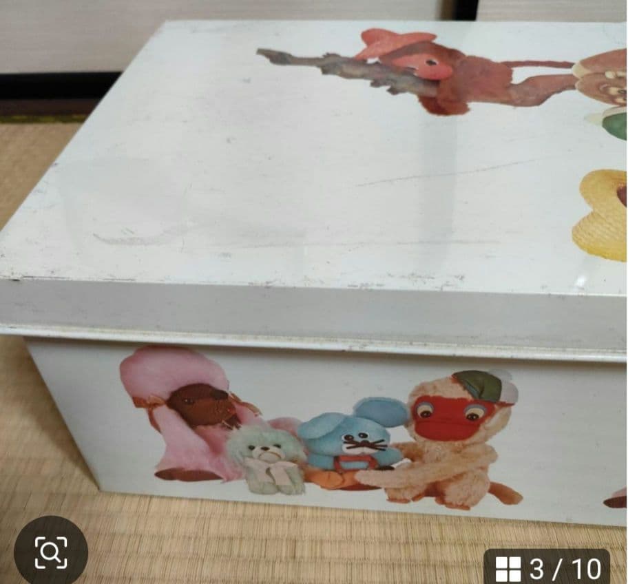 メル88777☆ レア☆ブリキ 衣装ケース ２個セット 昭和レトロ
