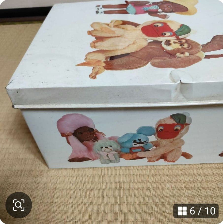 メル88777☆ レア☆ブリキ 衣装ケース ２個セット 昭和レトロ