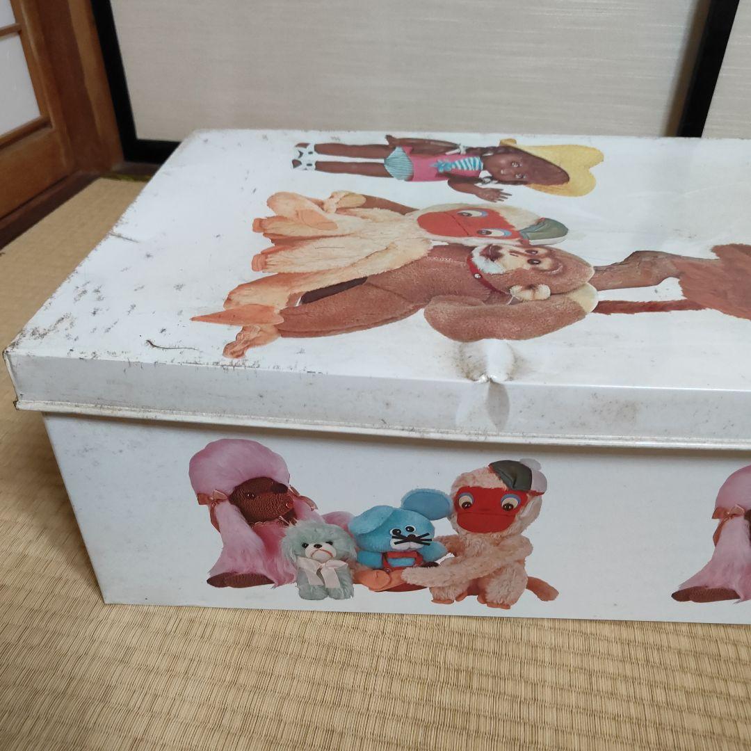 メル88777☆ レア☆ブリキ 衣装ケース ２個セット 昭和レトロ