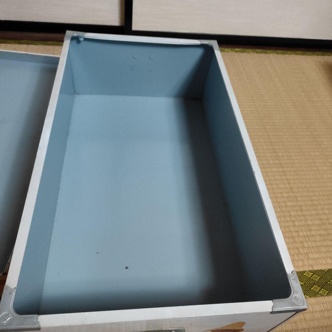 メル88777☆ レア☆ブリキ 衣装ケース ２個セット 昭和レトロ