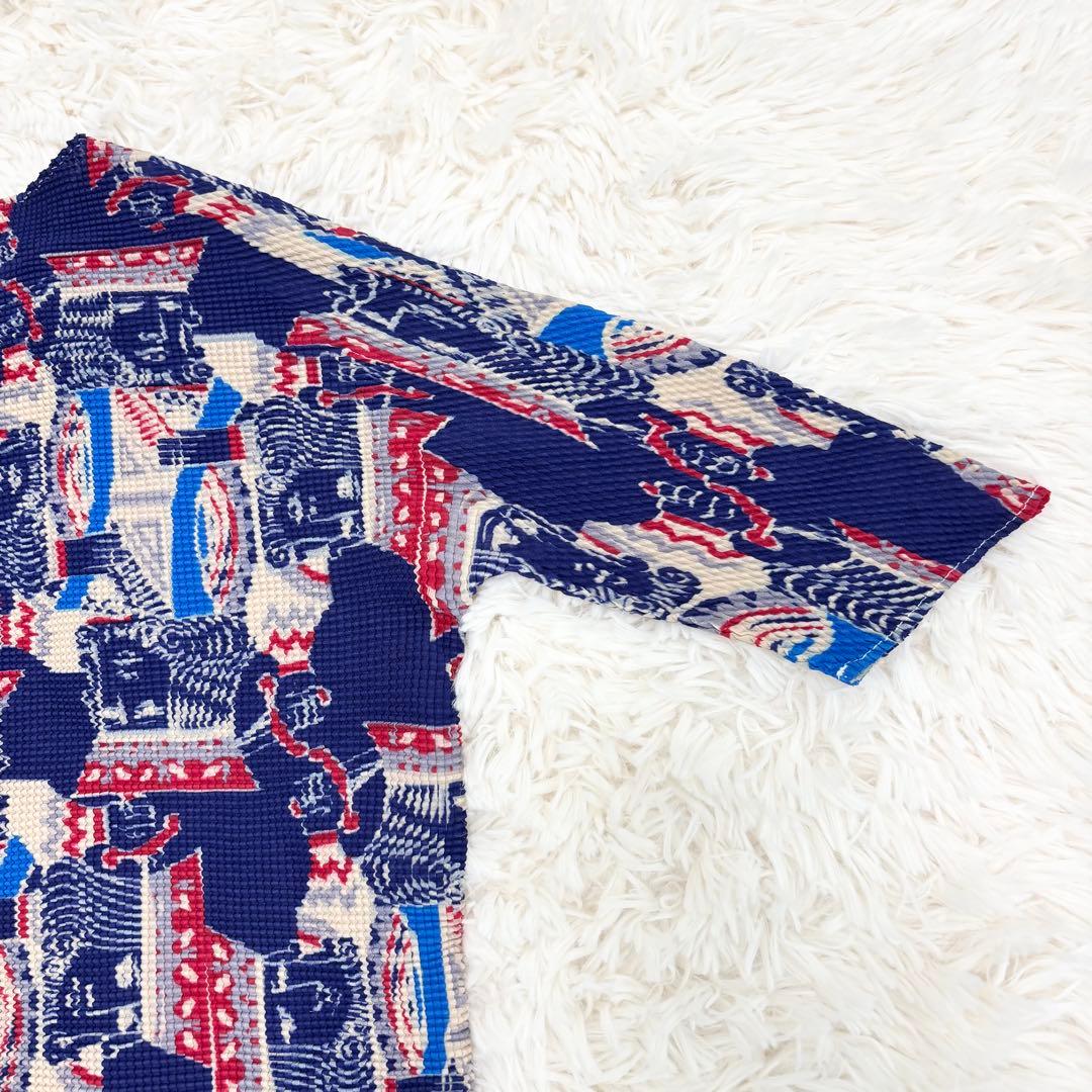 【美品】（t.） イッセイミヤケ トランプ キング カットソー シャツ 総柄 3