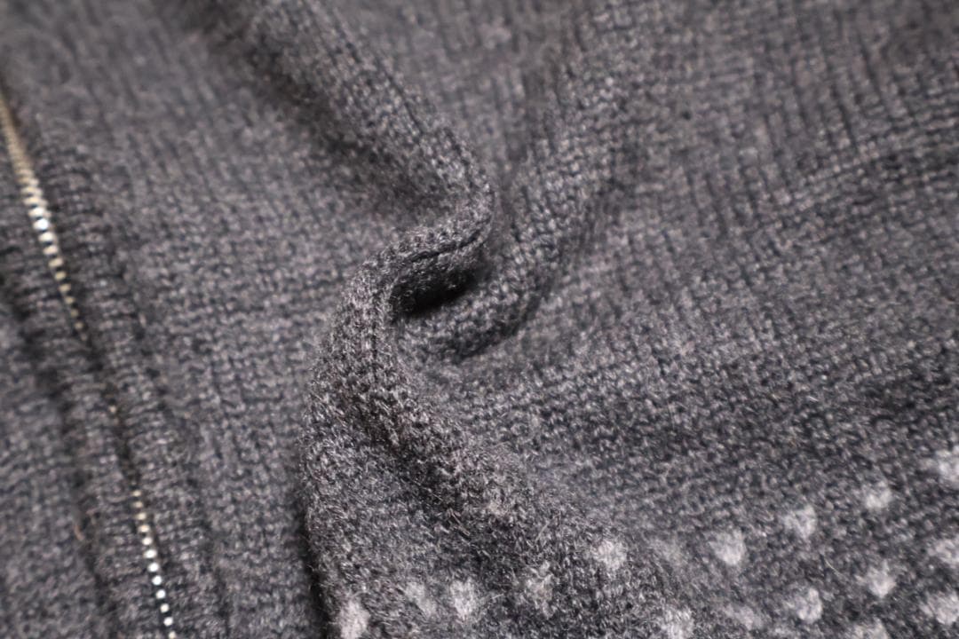 バランタイン 特級ランク カシミア100％ 柄物 ドライバーズニットブルゾン