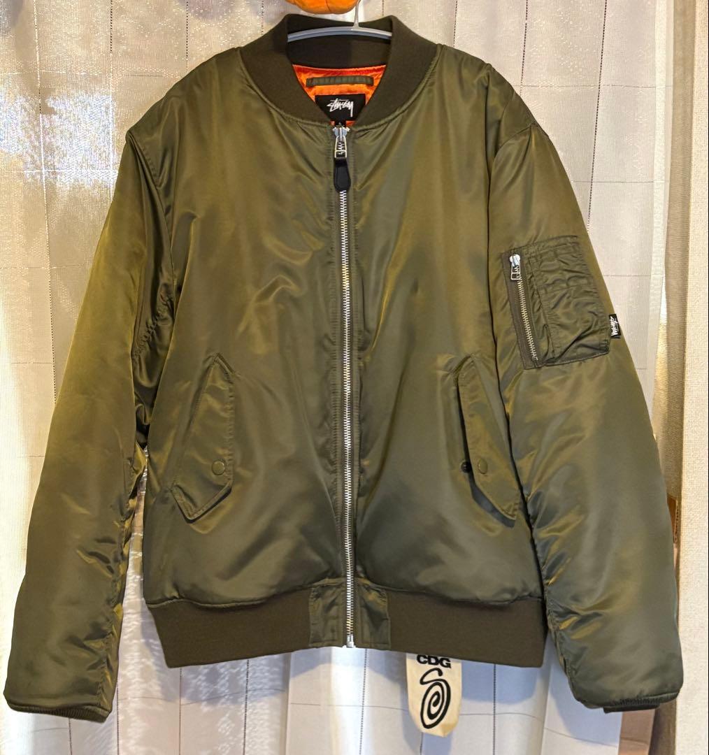 極美品　40周年 STUSSY CDG MA-1ジャケット　サイズL