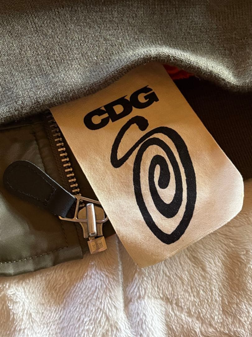 極美品　40周年 STUSSY CDG MA-1ジャケット　サイズL