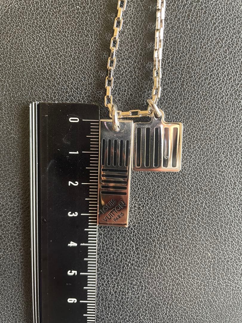 LOUIS VUITTON ダミエカラーズ シルバー ネックレス M62490