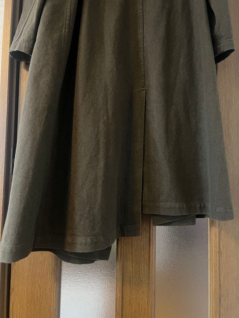 【Y's】アシンメトリー テーラード ロングコート カーキ色