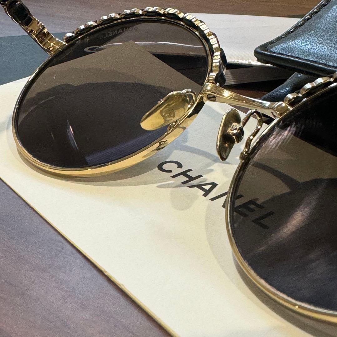 CHANEL ラウンドサングラス ブラック 完売品 丸形