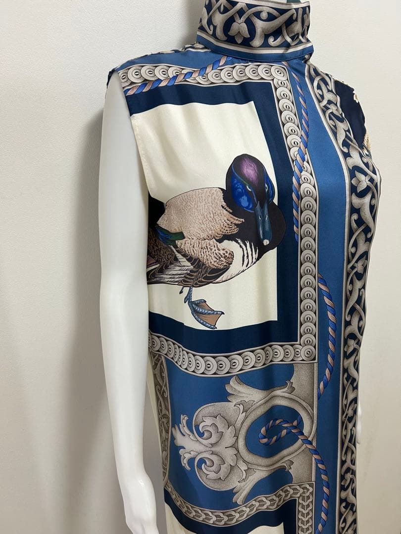 フェラガモ ノースリーブ シルクワンピース