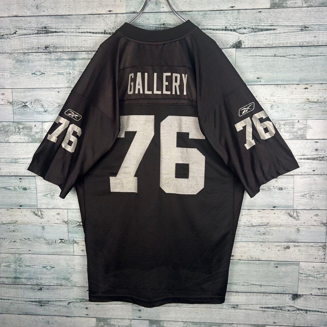 リーボック NFL プリントチームロゴ レイダース ゲームシャツ L 5460