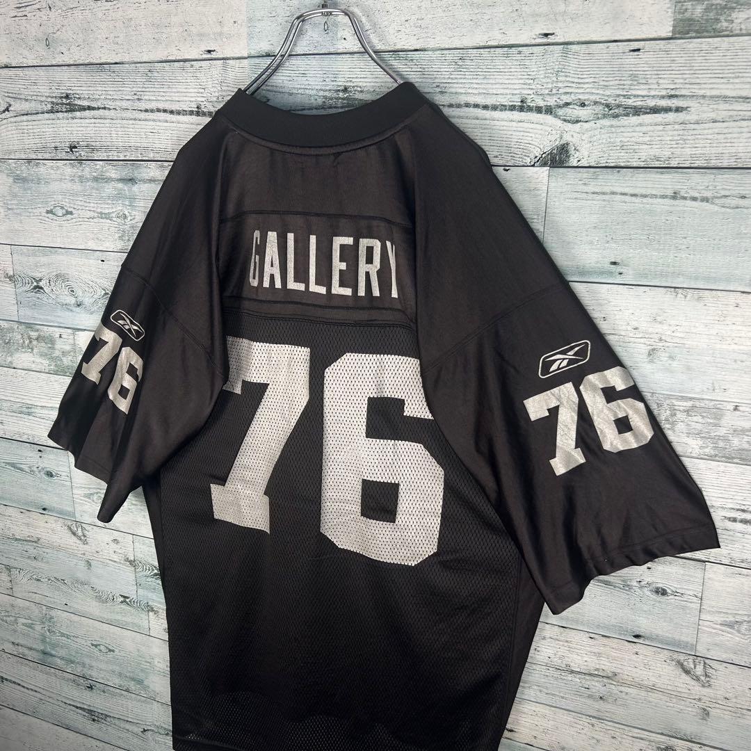 リーボック NFL プリントチームロゴ レイダース ゲームシャツ L 5460