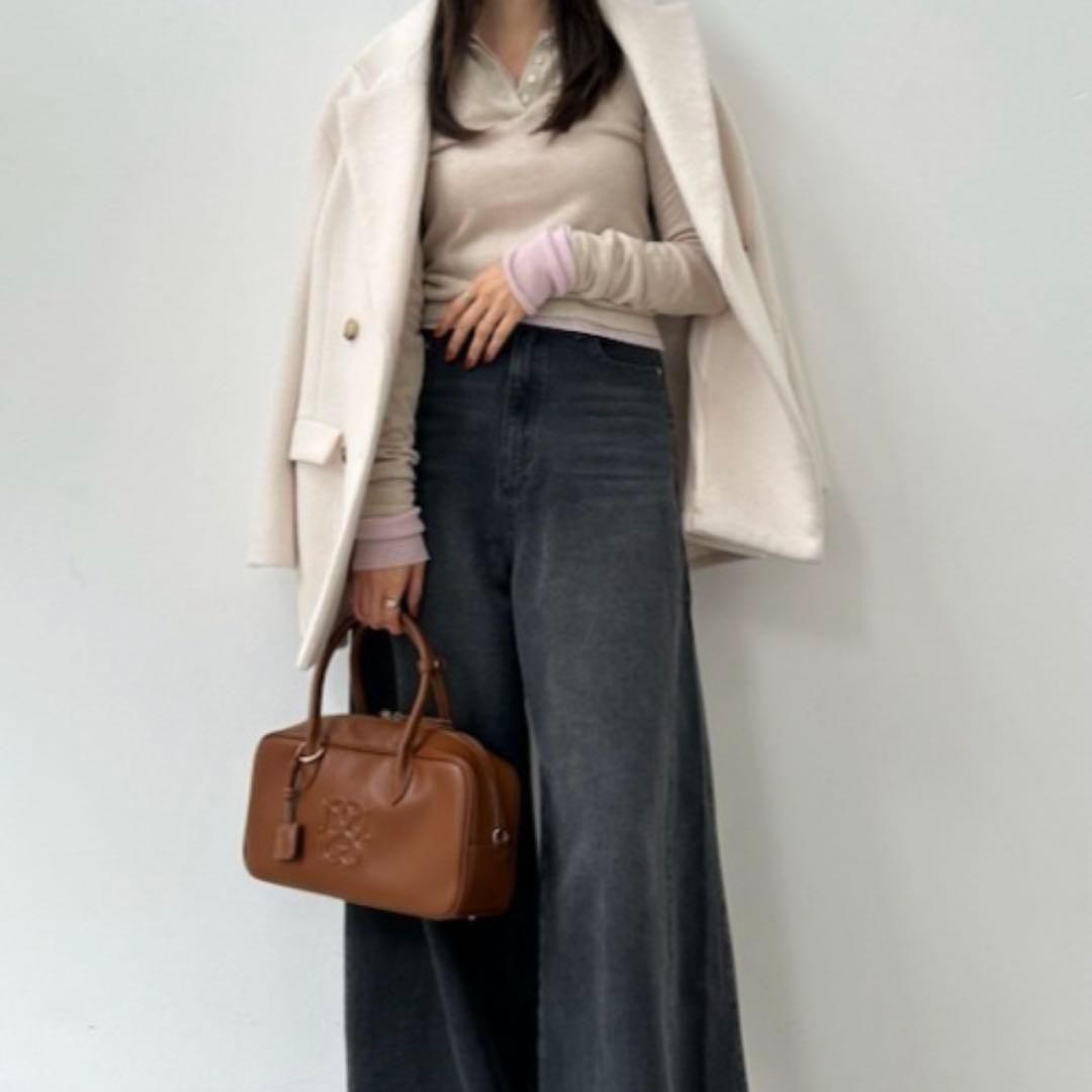 snidel Sustainableレイヤードポロニットプルオーバー