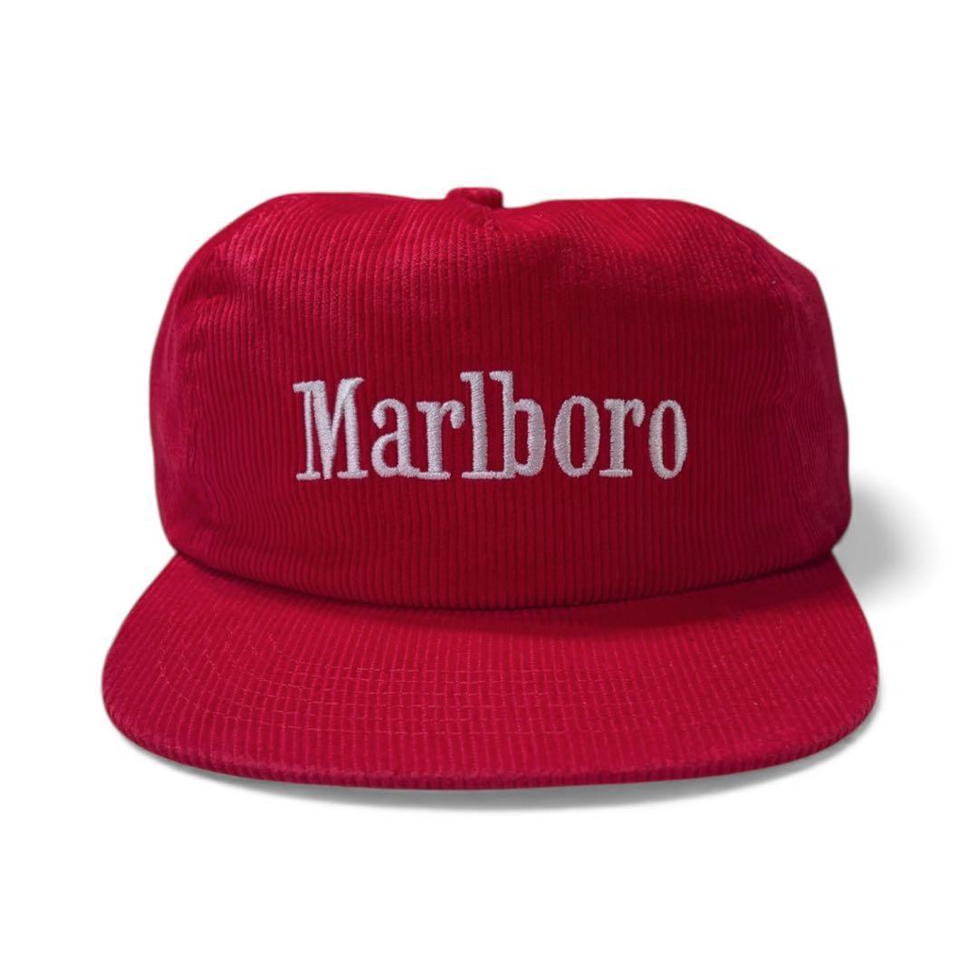 マルボロ Marlboro コーデュロイキャップCAP ハトメ仕様 刺繍ロゴ