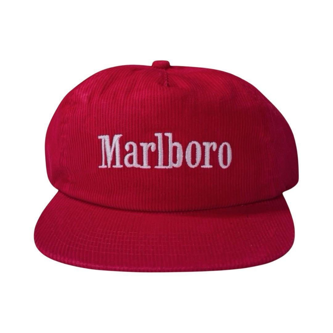 マルボロ Marlboro コーデュロイキャップCAP ハトメ仕様 刺繍ロゴ